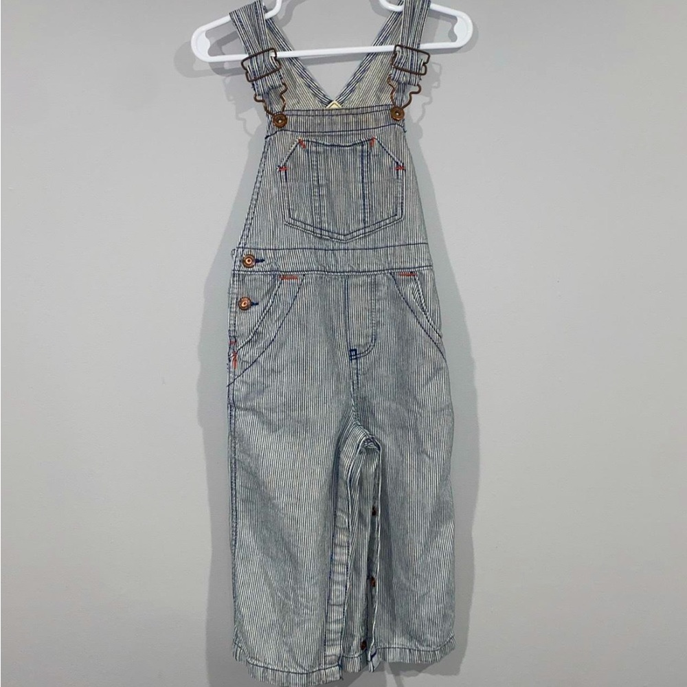 OshKosh B’gosh Genuine Kids Striped Overalls 24 Months With Pockets